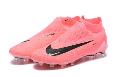 Nike Phantom GX Elite DF Link FG Firm Ground Soccer Cleats - Pink/Black/White