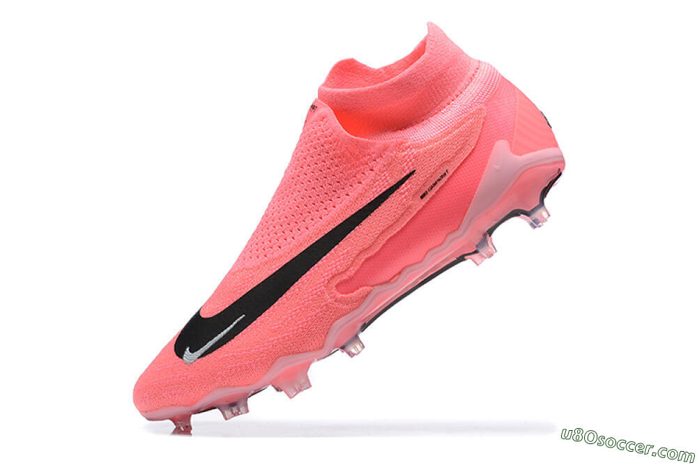 Nike Phantom GX Elite DF Link FG Firm Ground Soccer Cleats - Pink/Black/White 8