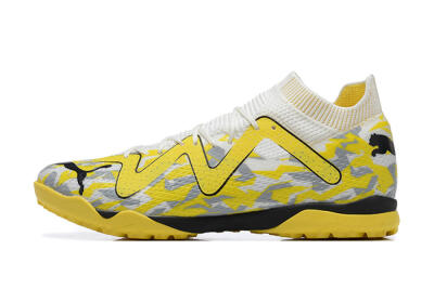 Puma Future Ultimate TF Artificial Turf Soccer Shoes - White/Yellow/Black/Grey