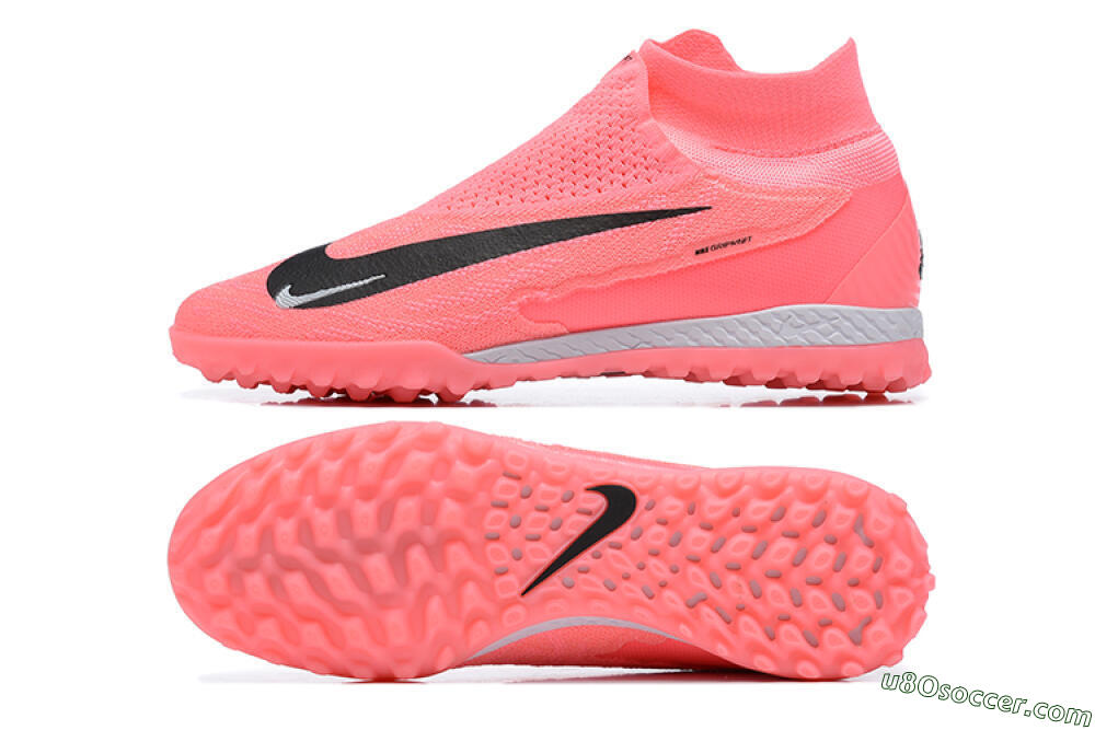 Nike Phantom GX Elite DF Link TF Artificial Turf Soccer Shoes - Pink/Black/White 0