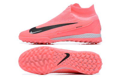 Nike Phantom GX Elite DF Link TF Artificial Turf Soccer Shoes - Pink/Black/White