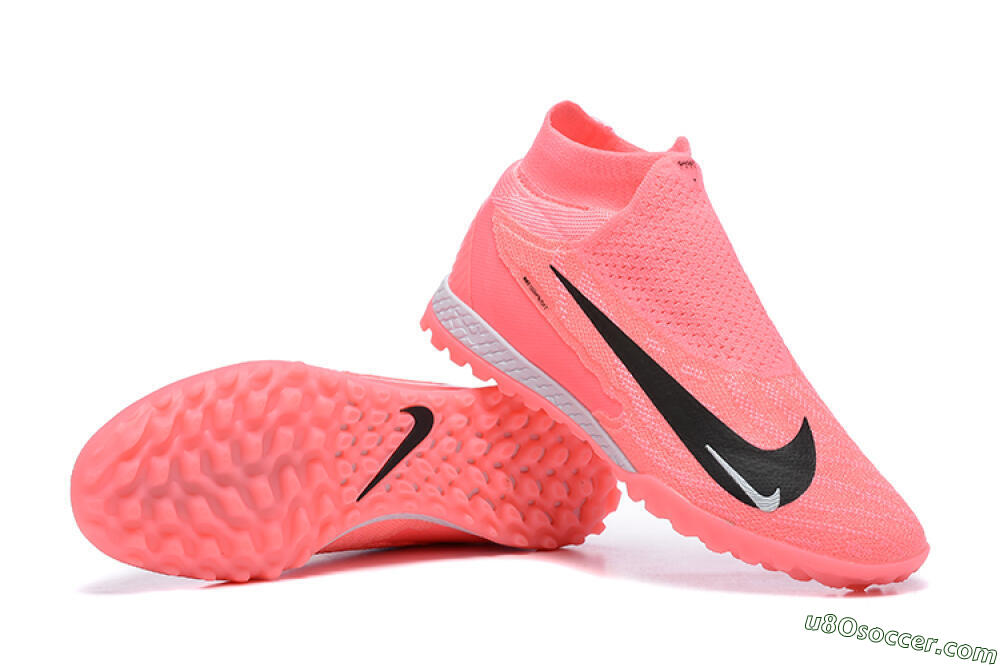 Nike Phantom GX Elite DF Link TF Artificial Turf Soccer Shoes - Pink/Black/White 4