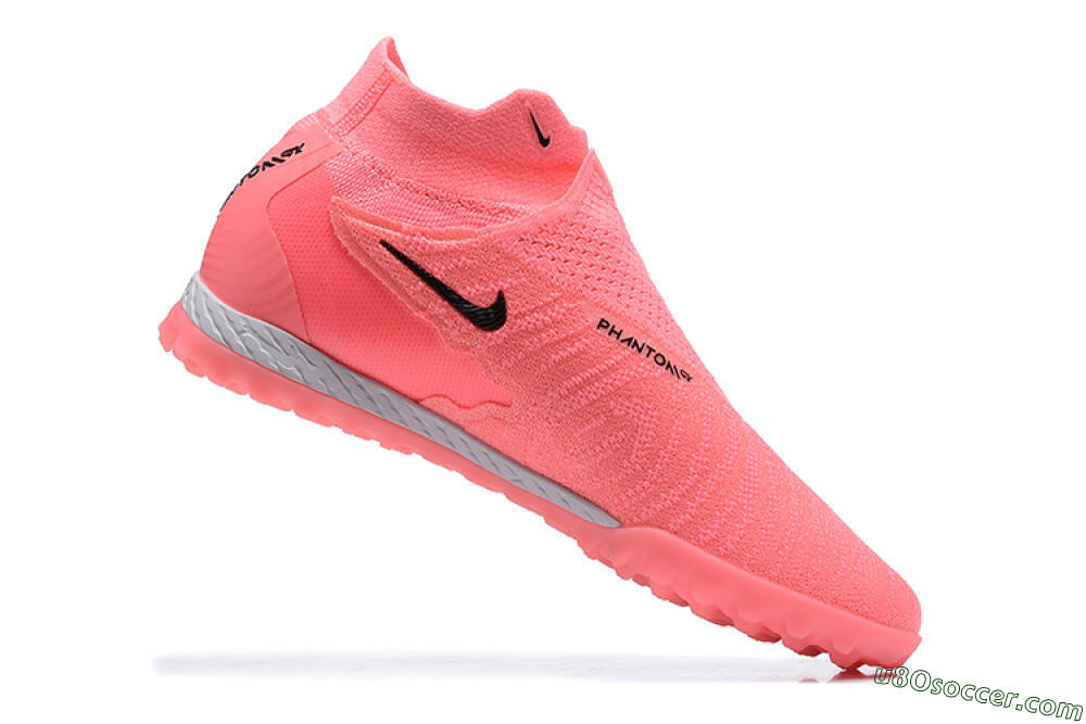 Nike Phantom GX Elite DF Link TF Artificial Turf Soccer Shoes - Pink/Black/White 7