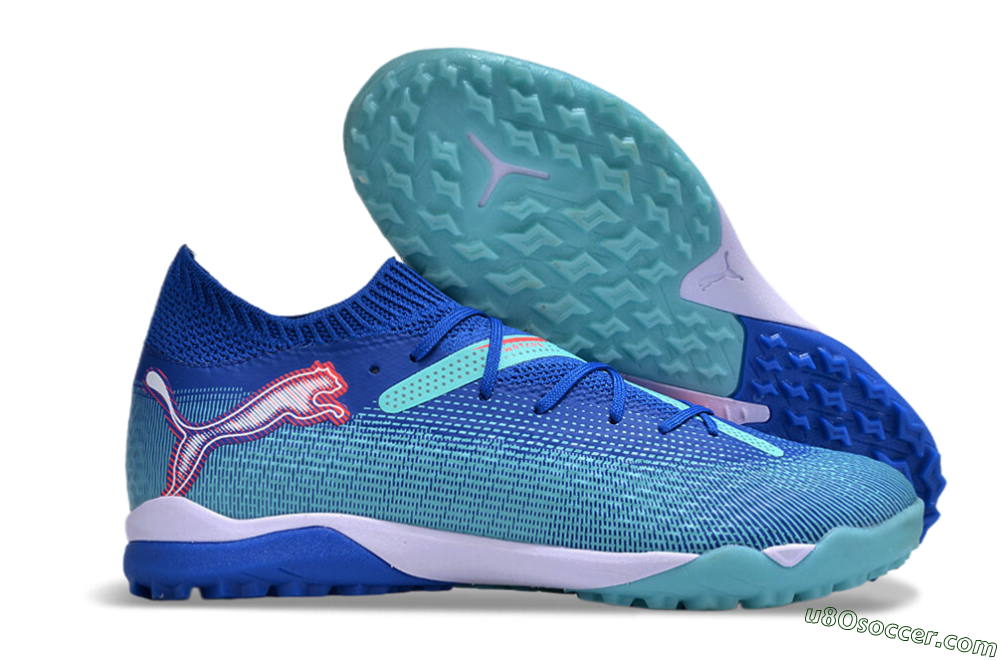 Puma Future Ultimate TF Artificial Turf Soccer Shoes - Blue/Jade/Red 1