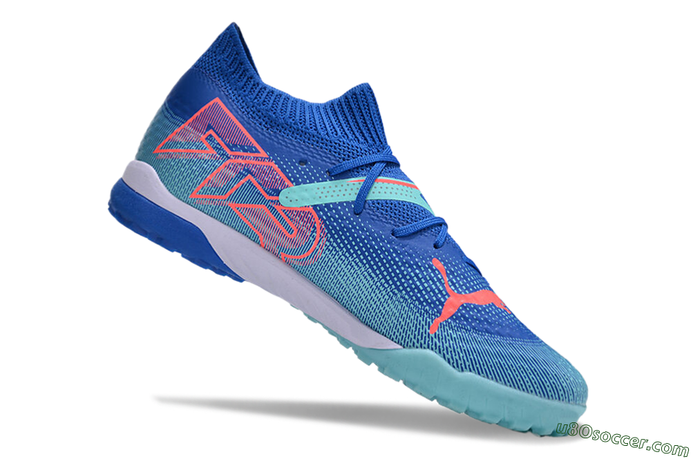 Puma Future Ultimate TF Artificial Turf Soccer Shoes - Blue/Jade/Red 4