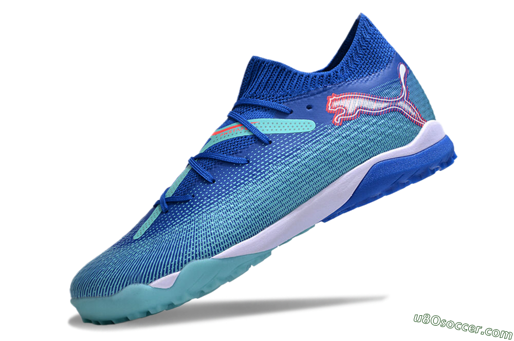 Puma Future Ultimate TF Artificial Turf Soccer Shoes - Blue/Jade/Red 5