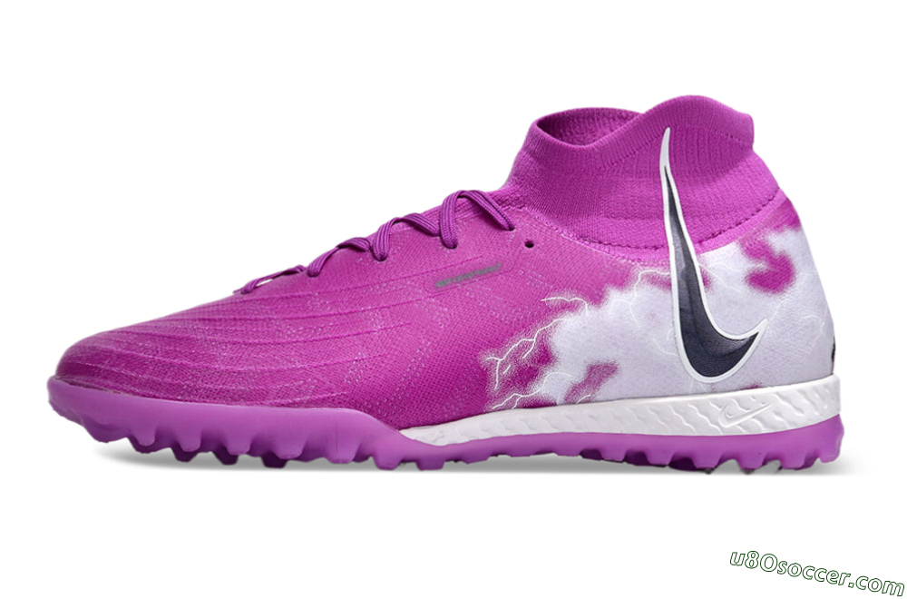 Nike Phantom Luna Elite NU TF Artificial Turf Soccer Shoes - Purple/White/Black 2