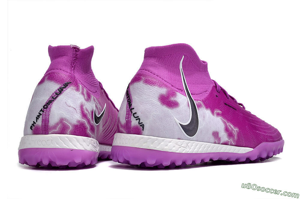 Nike Phantom Luna Elite NU TF Artificial Turf Soccer Shoes - Purple/White/Black 6