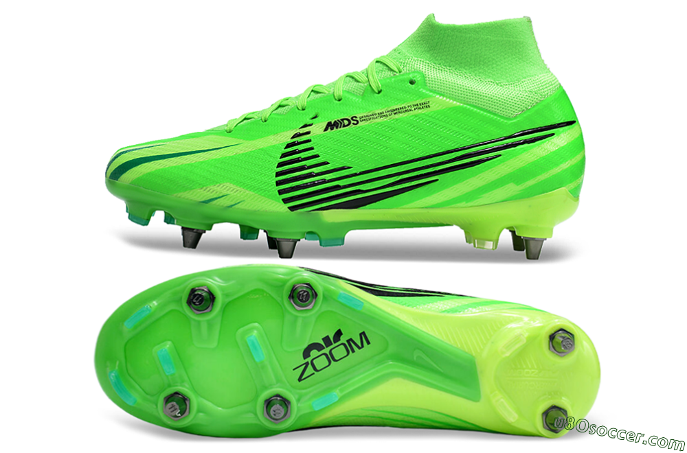 Nike Air Zoom Mercurial Superfly 9 Elite SG Soft Ground Soccer Cleats - Green/Black/Yellow 0