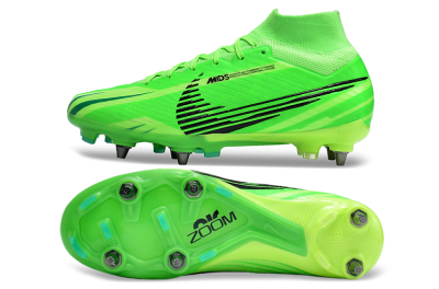 Nike Air Zoom Mercurial Superfly 9 Elite SG Soft Ground Soccer Cleats - Green/Black/Yellow