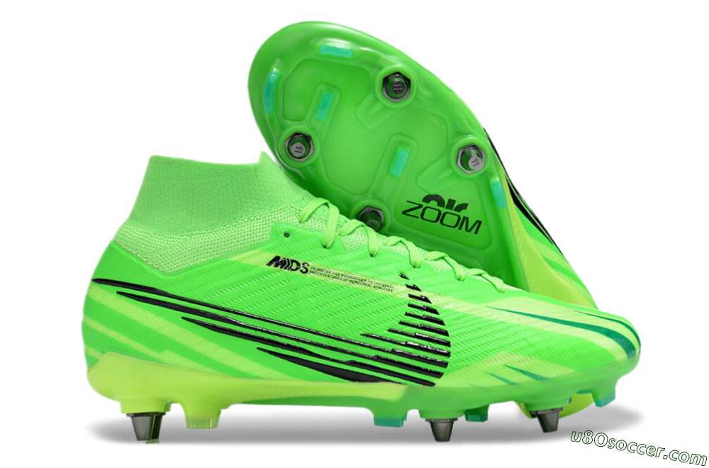 Nike Air Zoom Mercurial Superfly 9 Elite SG Soft Ground Soccer Cleats - Green/Black/Yellow 1