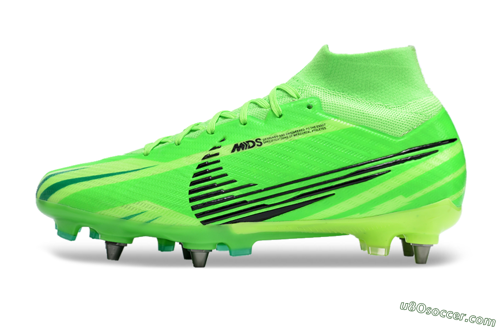 Nike Air Zoom Mercurial Superfly 9 Elite SG Soft Ground Soccer Cleats - Green/Black/Yellow 2