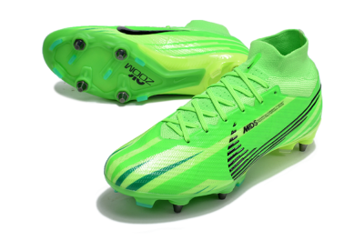 Nike Air Zoom Mercurial Superfly 9 Elite SG Soft Ground Soccer Cleats - Green/Black/Yellow