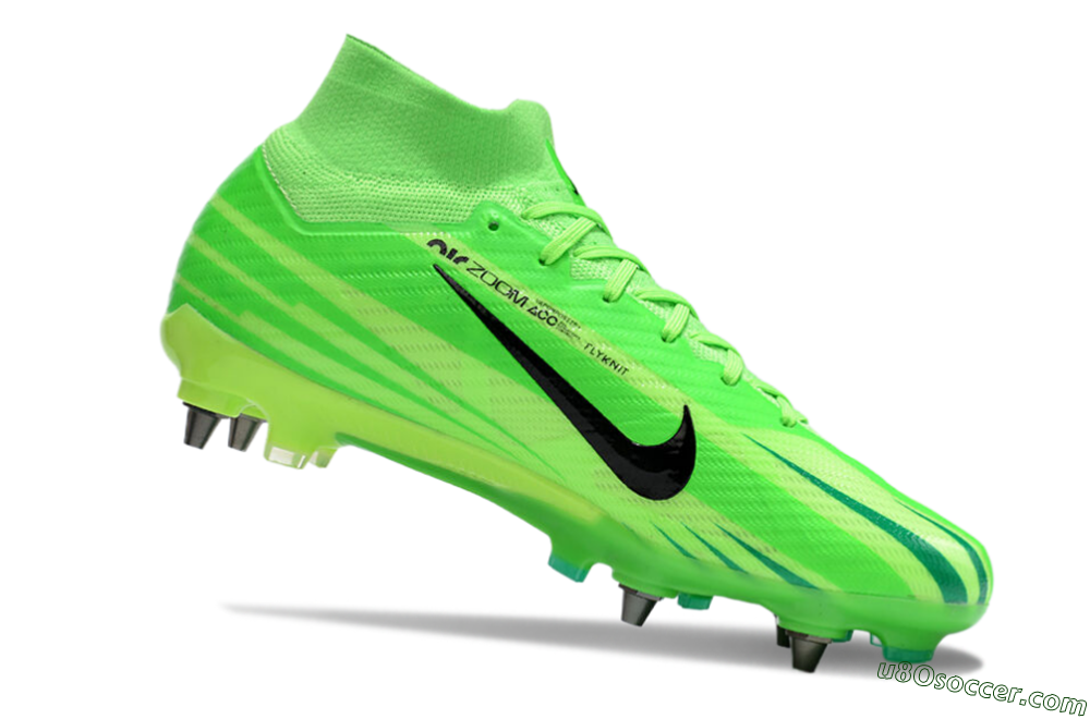 Nike Air Zoom Mercurial Superfly 9 Elite SG Soft Ground Soccer Cleats - Green/Black/Yellow 4