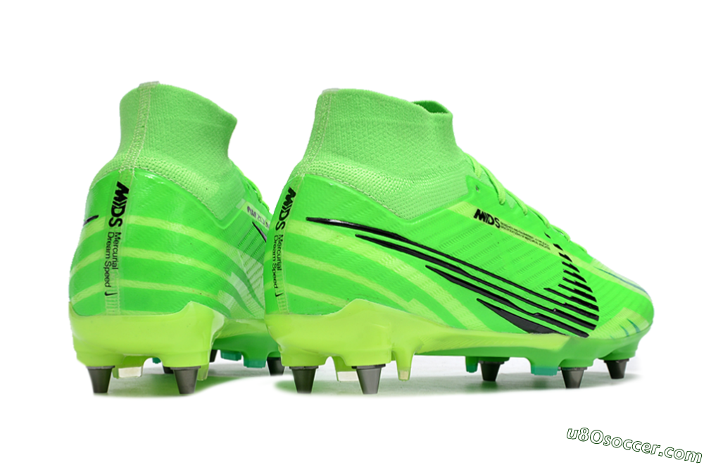 Nike Air Zoom Mercurial Superfly 9 Elite SG Soft Ground Soccer Cleats - Green/Black/Yellow 6