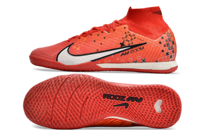 Nike Air Zoom Mercurial Superfly 9 Elite IC Indoor & Futsal Soccer Shoes - Red/White/Black