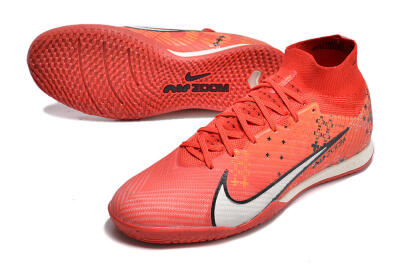 Nike Air Zoom Mercurial Superfly 9 Elite IC Indoor & Futsal Soccer Shoes - Red/White/Black