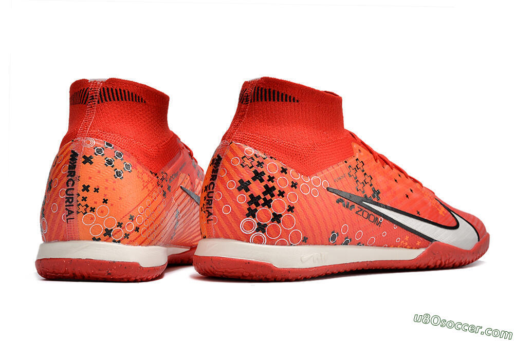 Nike Air Zoom Mercurial Superfly 9 Elite IC Indoor & Futsal Soccer Shoes - Red/White/Black 6
