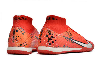 Nike Air Zoom Mercurial Superfly 9 Elite IC Indoor & Futsal Soccer Shoes - Red/White/Black