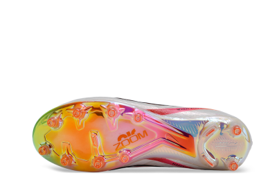 Nike Air Zoom Mercurial Vapor 15 Elite AG Artificial Grass Soccer Cleats - White/Pink/Black/Yellow/Gold