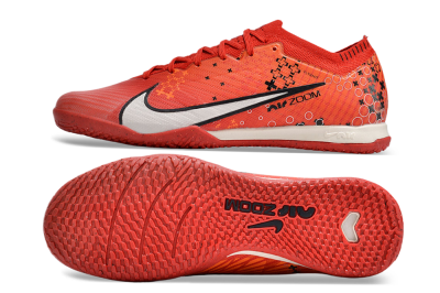 Nike Air Zoom Mercurial Vapor 15 Elite IC Indoor & Futsal Soccer Shoes - Red/White/Black