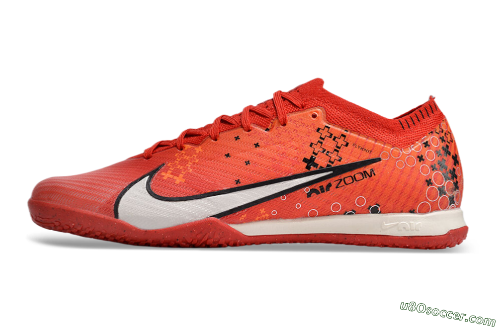 Nike Air Zoom Mercurial Vapor 15 Elite IC Indoor & Futsal Soccer Shoes - Red/White/Black 2