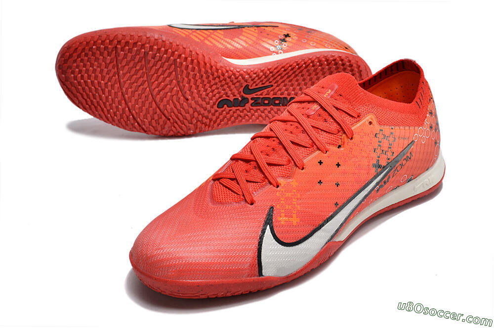 Nike Air Zoom Mercurial Vapor 15 Elite IC Indoor & Futsal Soccer Shoes - Red/White/Black 3