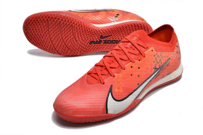 Nike Air Zoom Mercurial Vapor 15 Elite IC Indoor & Futsal Soccer Shoes - Red/White/Black