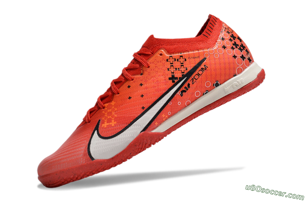 Nike Air Zoom Mercurial Vapor 15 Elite IC Indoor & Futsal Soccer Shoes - Red/White/Black 5