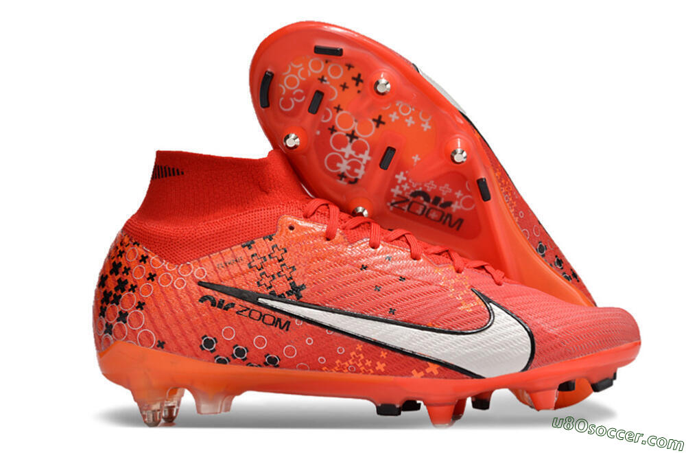 Nike Air Zoom Mercurial Superfly 9 Elite SG Soft Ground Soccer Cleats - Red/White/Black 1