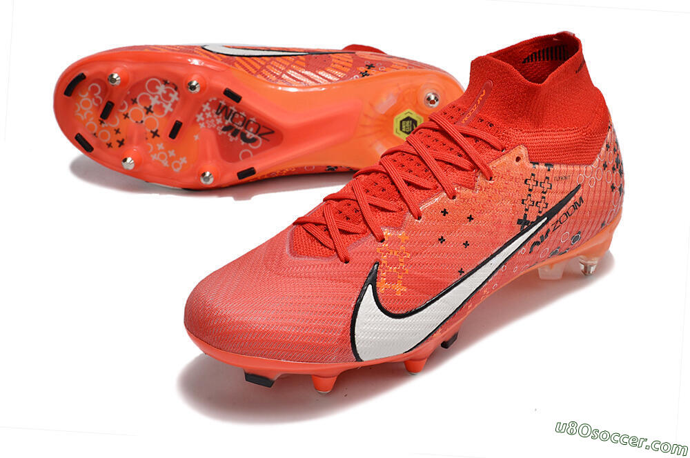 Nike Air Zoom Mercurial Superfly 9 Elite SG Soft Ground Soccer Cleats - Red/White/Black 3