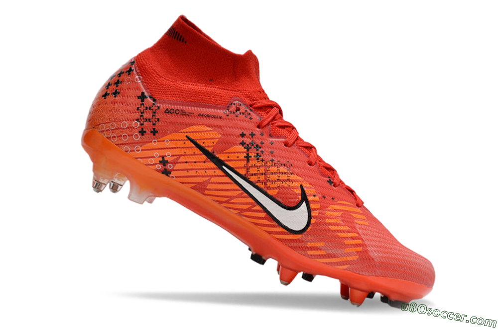 Nike Air Zoom Mercurial Superfly 9 Elite SG Soft Ground Soccer Cleats - Red/White/Black 4