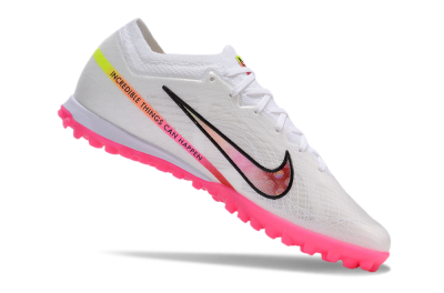 Nike Air Zoom Mercurial Vapor 15 Elite TF Artificial Turf Soccer Shoes - White/Pink/Black/Yellow