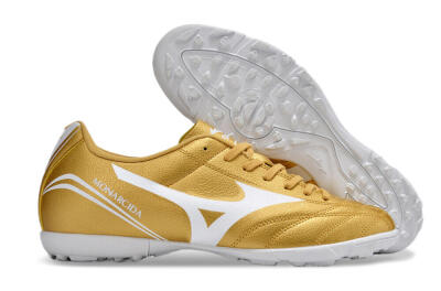 Mizuno Monarcida Neo Ckassic TF Artificial Turf Soccer Shoes - Gold/White