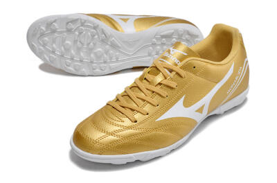 Mizuno Monarcida Neo Ckassic TF Artificial Turf Soccer Shoes - Gold/White