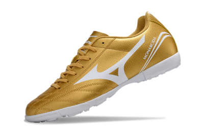 Mizuno Monarcida Neo Ckassic TF Artificial Turf Soccer Shoes - Gold/White