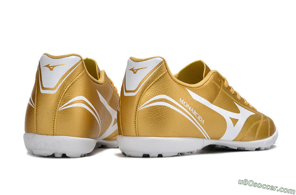 Mizuno Monarcida Neo Ckassic TF Artificial Turf Soccer Shoes - Gold/White 6