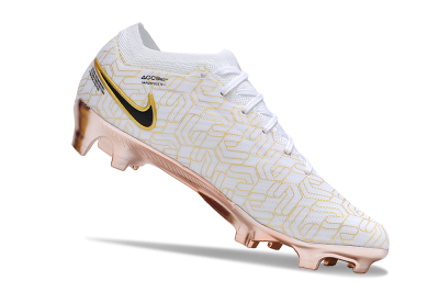 Nike Air Zoom Mercurial Vapor 15 Elite FG Firm Ground Soccer Cleats - White/Gold/Black