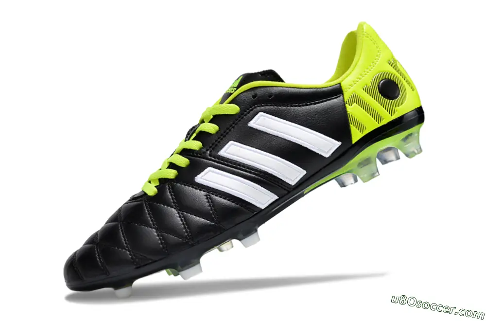 FG Firm Ground Soccer Cleats | Black, White, Yellow Colorway