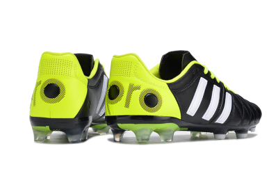 FG Firm Ground Soccer Cleats | Black, White, Yellow Colorway