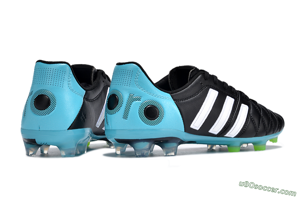 Premium FG Firm Ground Soccer Cleats - Black, White, Blue