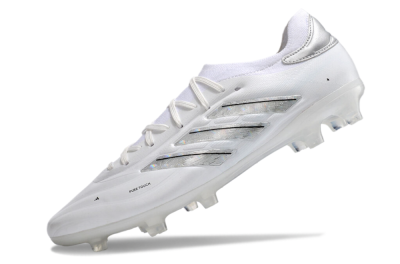 Adidas Copa Pure 2+ FG Firm Ground Soccer Cleats - White/Silver/Black