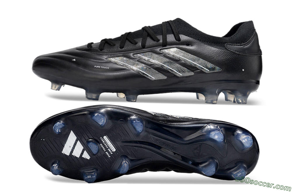 Adidas Copa Pure 2+ FG Firm Ground Soccer Cleats - Black/Silver/White 0