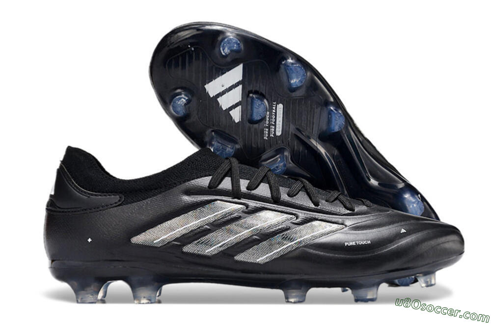 Adidas Copa Pure 2+ FG Firm Ground Soccer Cleats - Black/Silver/White 1