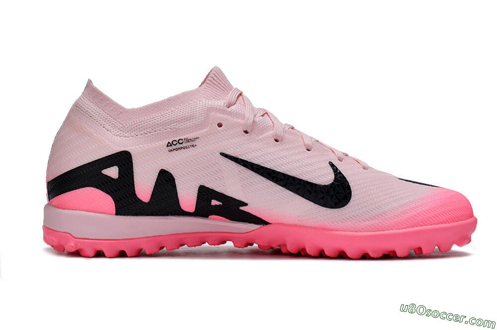 Nike Air Zoom Mercurial Vapor 15 Elite TF Artificial Turf Soccer Shoes - Pink/Pink/Black 4