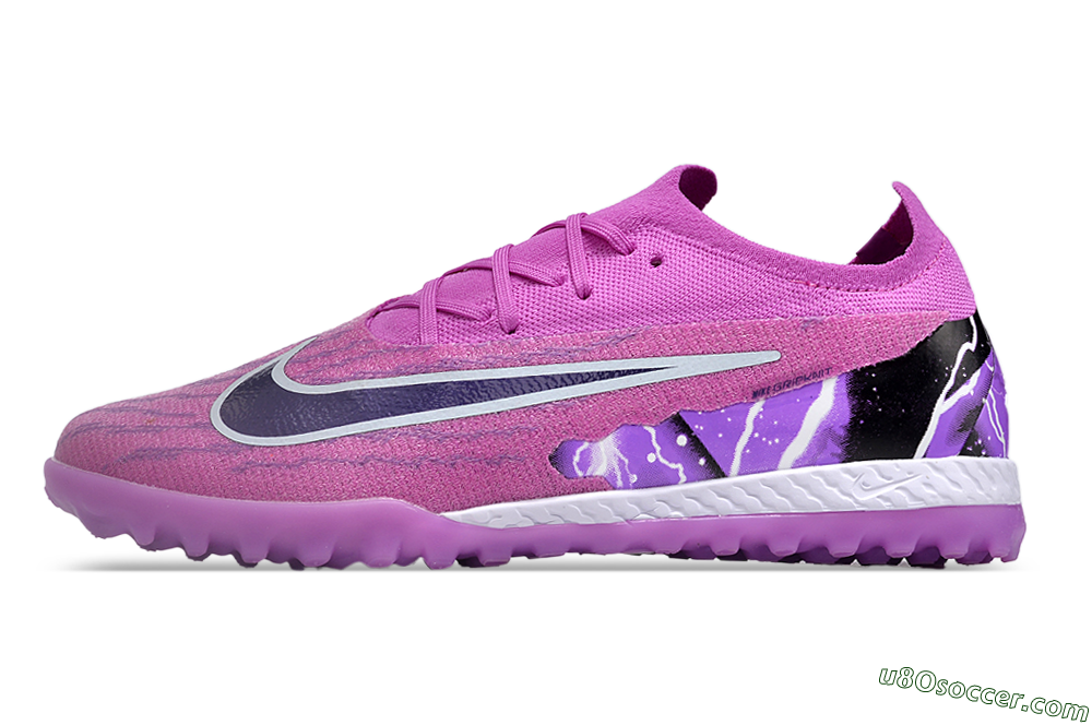 Nike Phantom GX Elite TF Artificial Turf Soccer Shoes - Purple/Black/White 2