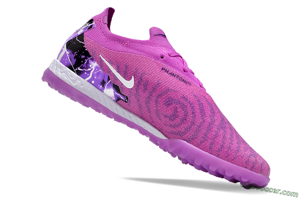 Nike Phantom GX Elite TF Artificial Turf Soccer Shoes - Purple/Black/White 4