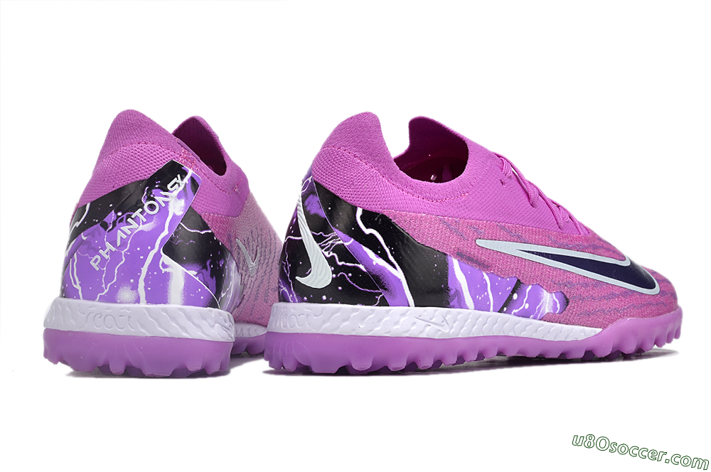 Nike Phantom GX Elite TF Artificial Turf Soccer Shoes - Purple/Black/White 6