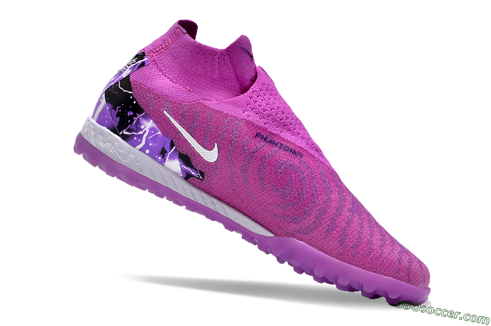 Nike Phantom GX Elite DF Link TF Artificial Turf Soccer Shoes - Purple/Black/White 4