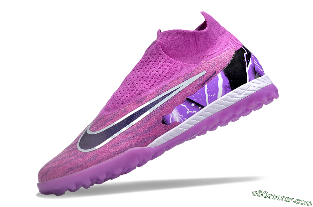 Nike Phantom GX Elite DF Link TF Artificial Turf Soccer Shoes - Purple/Black/White 5